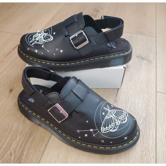 Dr. Martens JORGE II CELESTIAL MOTH Embroidered Mules Chic Grunge Mens Size 10 - Picture 1 of 8
